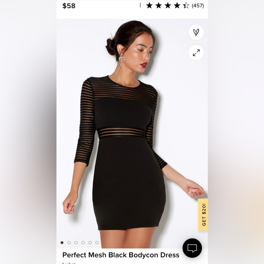 NWT black bodycon dress